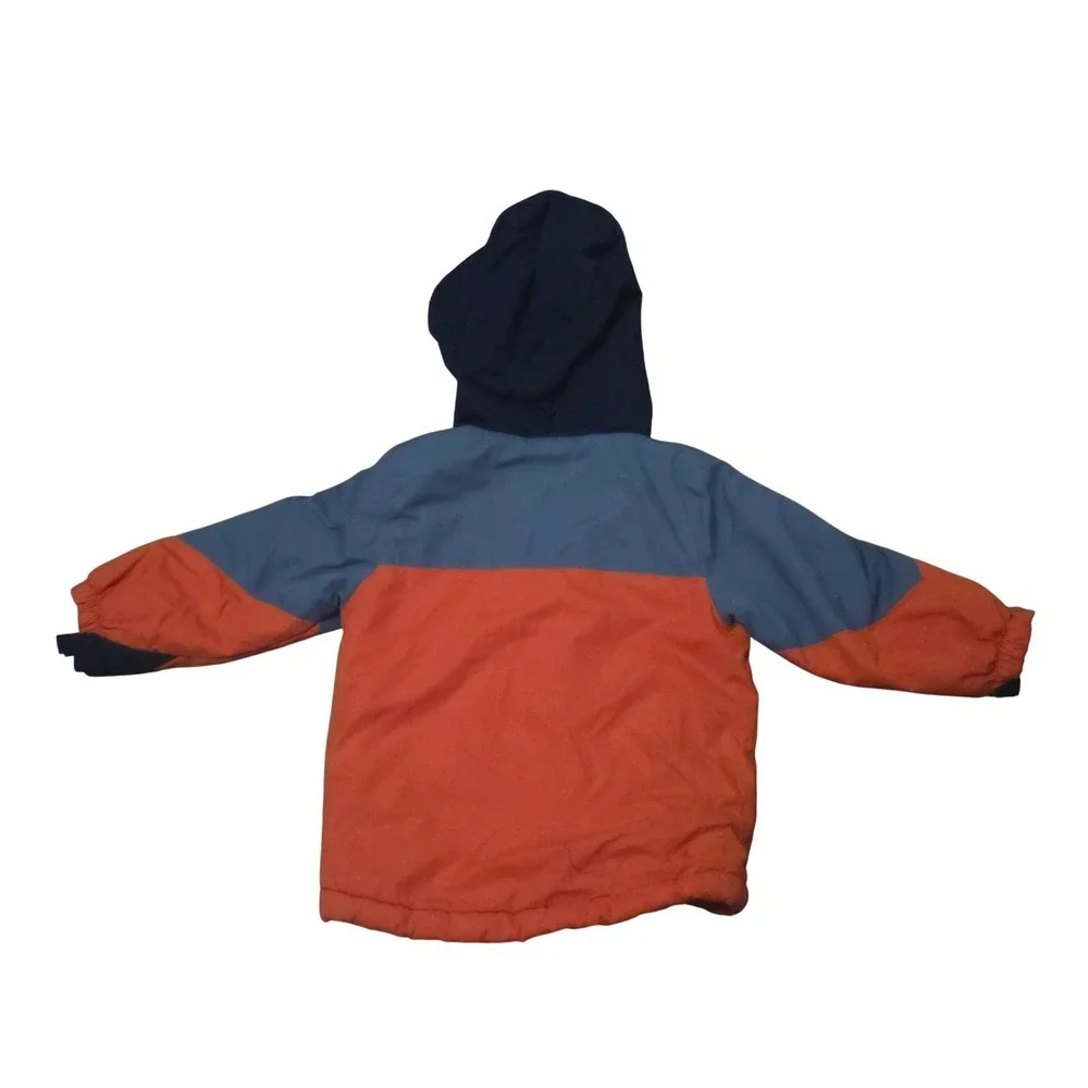 Est 1989 Place Boys Orange Grey‎ Hooded Winter Ski Snow Jacket Size 3T